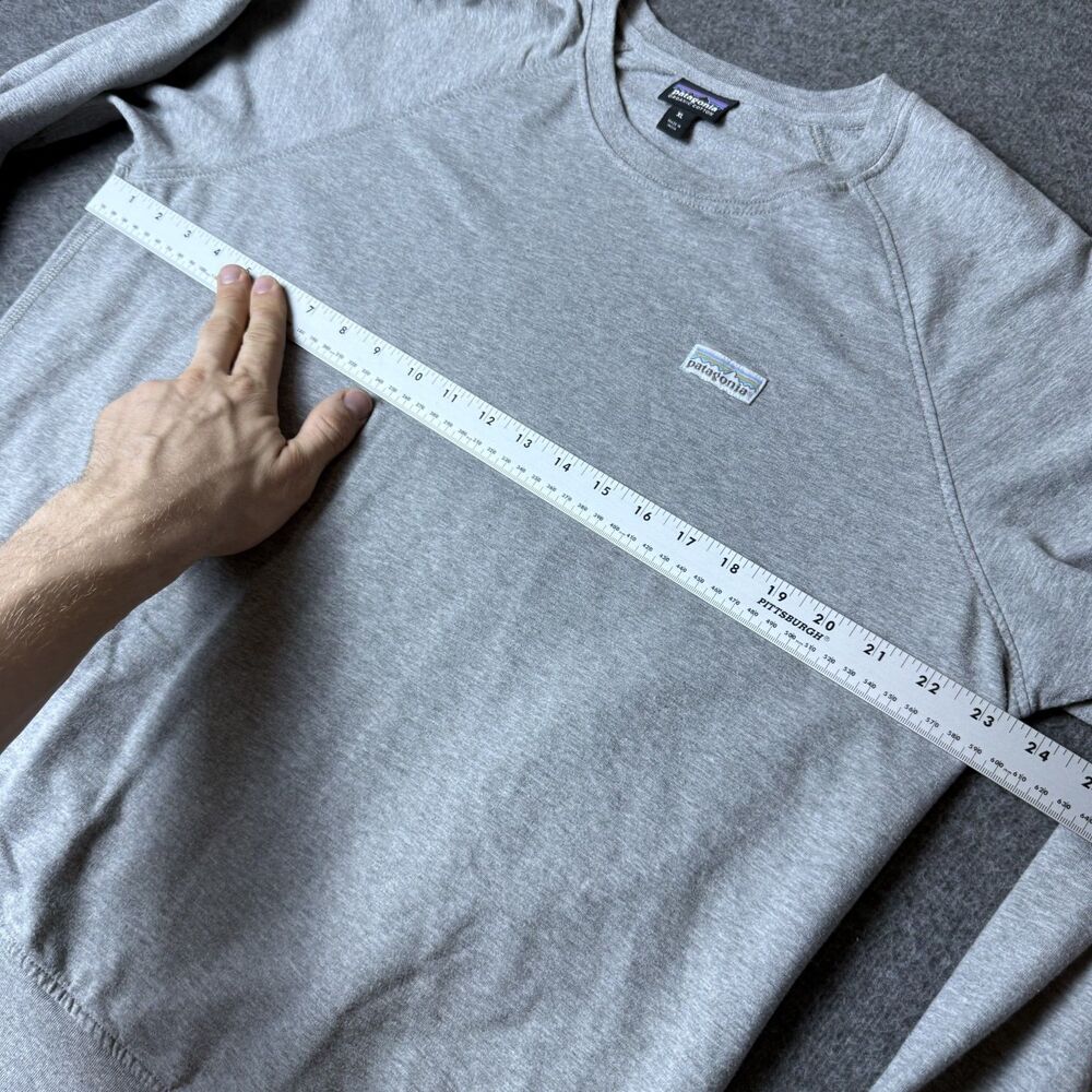 Patagonia Pastel P-6 Label Ahnya Crew Sweatshirt Gray sz XL Organic EUC Gray - Picture 3 of 9